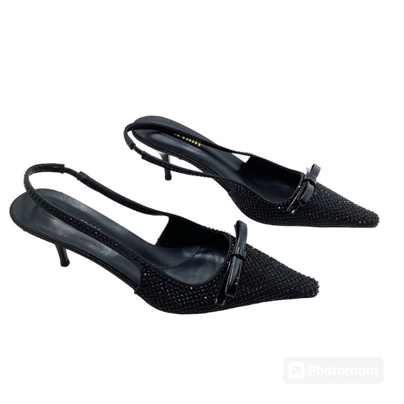 🆕{Miu Miu} Sling Back Beaded Heels - Picture 9 of 13